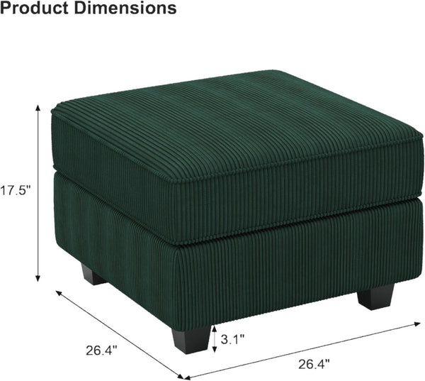 HomeRoots 26" Chic Storage Ottoman with Button-Tufted Top, Durable Wood Feet, Perfect for Modern Living Spaces Velvet Gray 714343