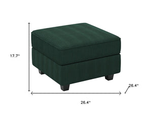 HomeRoots 26" Chic Storage Ottoman with Button-Tufted Top, Durable Wood Feet, Perfect for Modern Living Spaces Velvet Gray 714343