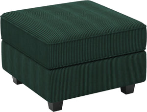 HomeRoots 26" Chic Storage Ottoman with Button-Tufted Top, Durable Wood Feet, Perfect for Modern Living Spaces Velvet Gray 714343