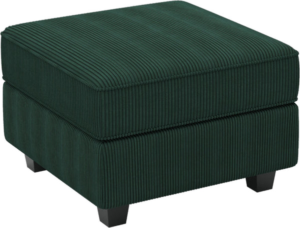 HomeRoots 26" Chic Storage Ottoman with Button-Tufted Top, Durable Wood Feet, Perfect for Modern Living Spaces Velvet Gray 714343