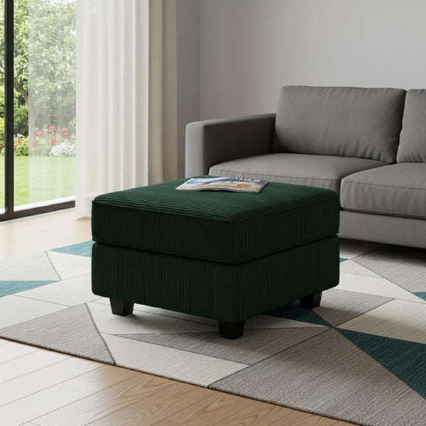 HomeRoots 26" Chic Storage Ottoman with Button-Tufted Top, Durable Wood Feet, Perfect for Modern Living Spaces Velvet Gray 714343