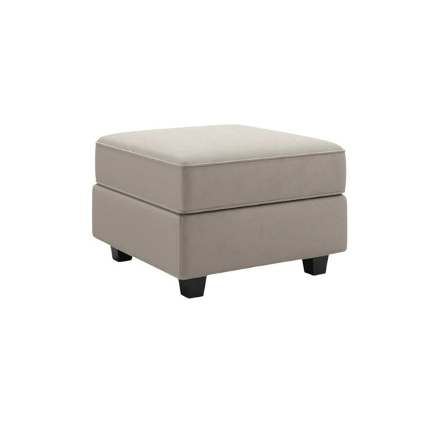HomeRoots 26" Chic Storage Ottoman with Button-Tufted Top, Durable Wood Feet, Perfect for Modern Living Spaces Velvet Black 714344
