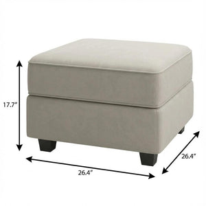 HomeRoots 26" Chic Storage Ottoman with Button-Tufted Top, Durable Wood Feet, Perfect for Modern Living Spaces Velvet Black 714344