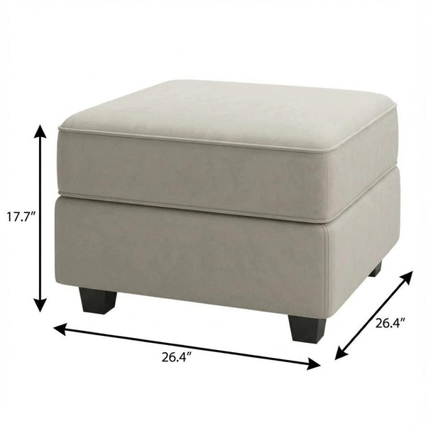 HomeRoots 26" Chic Storage Ottoman with Button-Tufted Top, Durable Wood Feet, Perfect for Modern Living Spaces Velvet Black 714344