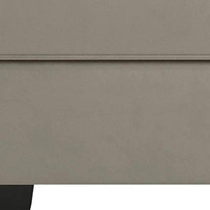 HomeRoots 26" Chic Storage Ottoman with Button-Tufted Top, Durable Wood Feet, Perfect for Modern Living Spaces Velvet Black 714344