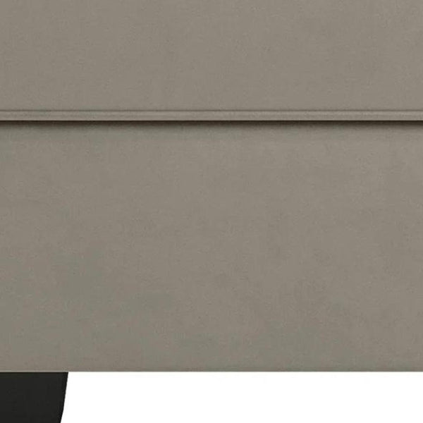 HomeRoots 26" Chic Storage Ottoman with Button-Tufted Top, Durable Wood Feet, Perfect for Modern Living Spaces Velvet Black 714344