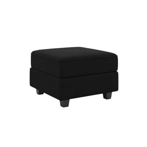 HomeRoots 26" Green and Black Microsuede Storage Ottoman - Stylish Seating, Hidden Storage & Modern Design 714345