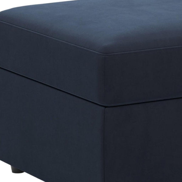 HomeRoots 30" Gray and Black Chenille Storage Ottoman - Versatile Comfort & Stylish Hidden Storage for Any Room 714348