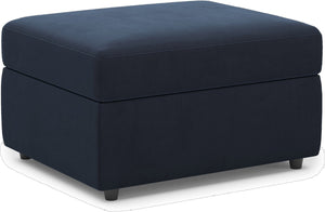 HomeRoots 30" Gray and Black Chenille Storage Ottoman - Versatile Comfort & Stylish Hidden Storage for Any Room 714348
