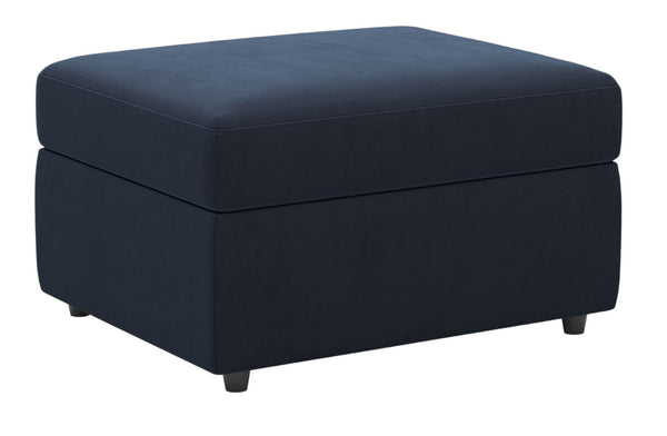 HomeRoots 30" Gray and Black Chenille Storage Ottoman - Versatile Comfort & Stylish Hidden Storage for Any Room 714348