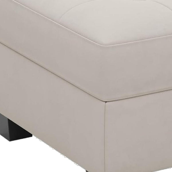 HomeRoots 26" Luxurious Black Velvet Tufted Storage Ottoman - Stylish Seating, Hidden Storage & Modern Elegance 714350