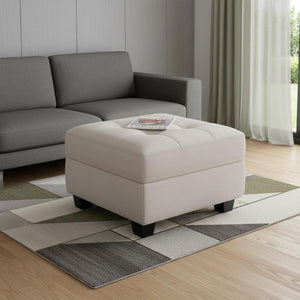 HomeRoots 26" Luxurious Black Velvet Tufted Storage Ottoman - Stylish Seating, Hidden Storage & Modern Elegance 714350