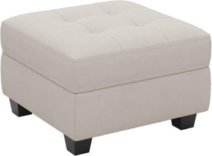 HomeRoots 26" Luxurious Black Velvet Tufted Storage Ottoman - Stylish Seating, Hidden Storage & Modern Elegance 714350
