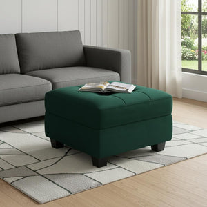 HomeRoots 30" Beige and Black Faux Fur Storage Ottoman - Stylish, Versatile Seating with Hidden Storage Solution 714352