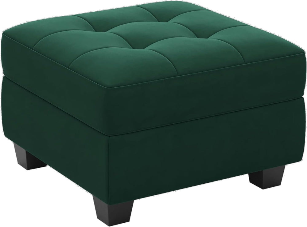 HomeRoots 30" Beige and Black Faux Fur Storage Ottoman - Stylish, Versatile Seating with Hidden Storage Solution 714352