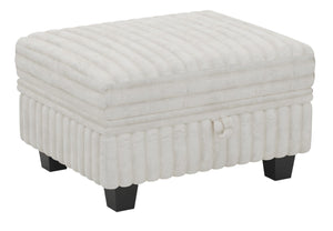 HomeRoots 30" Black Faux Fur Storage Ottoman - Plush, Stylish & Versatile Seating with Hidden Storage Solution! 714353