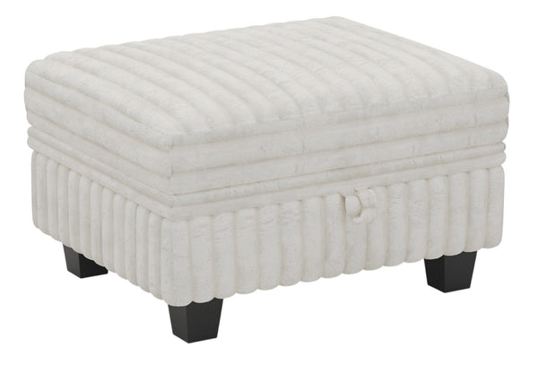 HomeRoots 30" Black Faux Fur Storage Ottoman - Plush, Stylish & Versatile Seating with Hidden Storage Solution! 714353