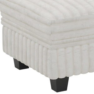 HomeRoots 30" Black Faux Fur Storage Ottoman - Plush, Stylish & Versatile Seating with Hidden Storage Solution! 714353