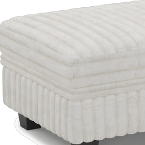 HomeRoots 30" Black Faux Fur Storage Ottoman - Plush, Stylish & Versatile Seating with Hidden Storage Solution! 714353