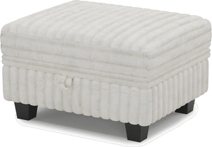 HomeRoots 30" Black Faux Fur Storage Ottoman - Plush, Stylish & Versatile Seating with Hidden Storage Solution! 714353