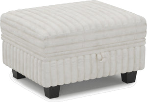 HomeRoots 30" Black Faux Fur Storage Ottoman - Plush, Stylish & Versatile Seating with Hidden Storage Solution! 714353