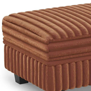 HomeRoots 26" Gray and Black Chenille Storage Ottoman - Versatile Seating & Hidden Storage for Cozy Spaces 714355