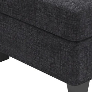 HomeRoots 26" Versatile Light Gray Chenille Storage Ottoman - Stylish Seating, Hidden Storage, Modern Design 714356