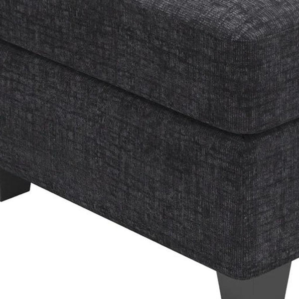 HomeRoots 26" Versatile Light Gray Chenille Storage Ottoman - Stylish Seating, Hidden Storage, Modern Design 714356