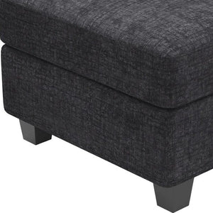 HomeRoots 26" Versatile Light Gray Chenille Storage Ottoman - Stylish Seating, Hidden Storage, Modern Design 714356