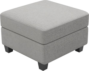 HomeRoots 26" Versatile Beige and Black Chenille Storage Ottoman - Stylish Seating, Hidden Storage & Comfort 714357