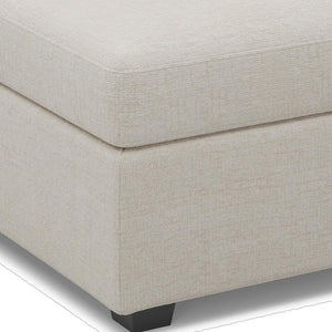 HomeRoots 30" Versatile Light Gray Chenille Storage Ottoman - Stylish, Functional Seating & Clutter Solution! 714359