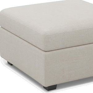 HomeRoots 30" Versatile Light Gray Chenille Storage Ottoman - Stylish, Functional Seating & Clutter Solution! 714359