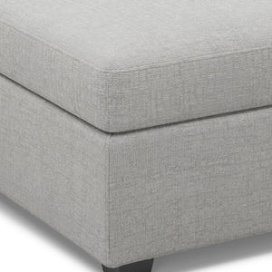 HomeRoots 30" Gray Chenille Storage Ottoman - Stylish Multi-Function Seating & Footrest with Hidden Compartment 714360