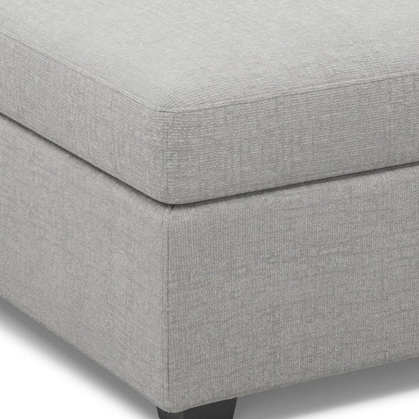 HomeRoots 30" Gray Chenille Storage Ottoman - Stylish Multi-Function Seating & Footrest with Hidden Compartment 714360