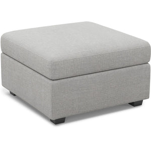 HomeRoots 30" Gray Chenille Storage Ottoman - Stylish Multi-Function Seating & Footrest with Hidden Compartment 714360