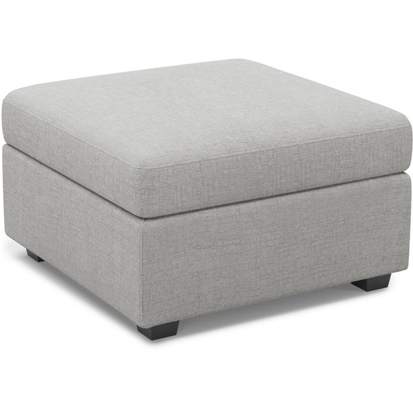 HomeRoots 30" Gray Chenille Storage Ottoman - Stylish Multi-Function Seating & Footrest with Hidden Compartment 714360