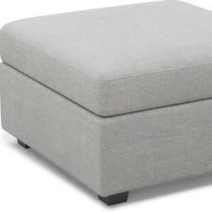 HomeRoots 30" Gray Chenille Storage Ottoman - Stylish Multi-Function Seating & Footrest with Hidden Compartment 714360