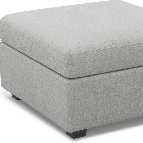HomeRoots 30" Gray Chenille Storage Ottoman - Stylish Multi-Function Seating & Footrest with Hidden Compartment 714360