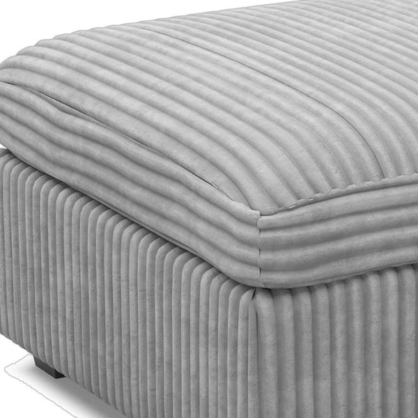 HomeRoots 30" Stylish Green and Black Corduroy Storage Ottoman - Comfortable Seating with Hidden Storage Solution 714362