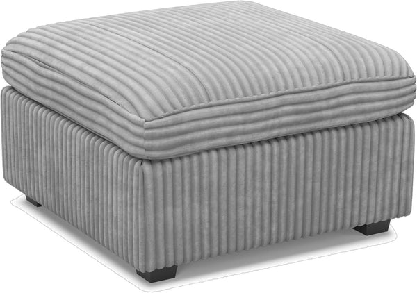 HomeRoots 30" Stylish Green and Black Corduroy Storage Ottoman - Comfortable Seating with Hidden Storage Solution 714362
