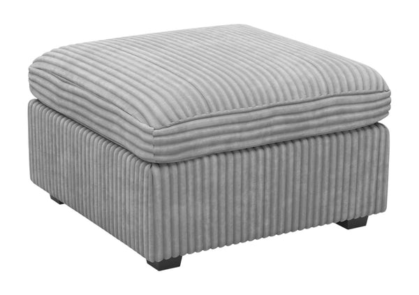 HomeRoots 30" Stylish Green and Black Corduroy Storage Ottoman - Comfortable Seating with Hidden Storage Solution 714362