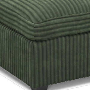 HomeRoots 30" Black Corduroy Storage Ottoman - Versatile Seat, Footrest & Hidden Storage for Modern Spaces 714363