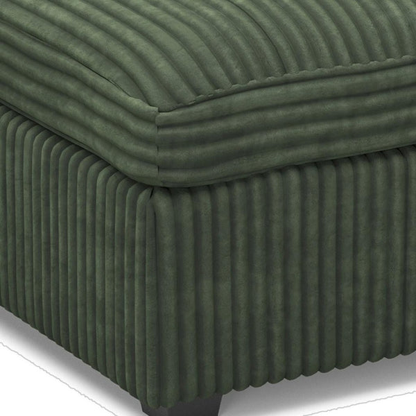 HomeRoots 30" Black Corduroy Storage Ottoman - Versatile Seat, Footrest & Hidden Storage for Modern Spaces 714363