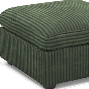 HomeRoots 30" Black Corduroy Storage Ottoman - Versatile Seat, Footrest & Hidden Storage for Modern Spaces 714363