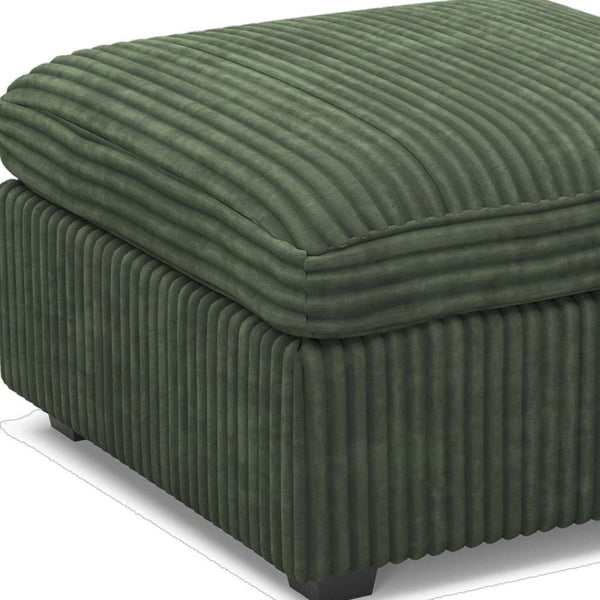 HomeRoots 30" Black Corduroy Storage Ottoman - Versatile Seat, Footrest & Hidden Storage for Modern Spaces 714363