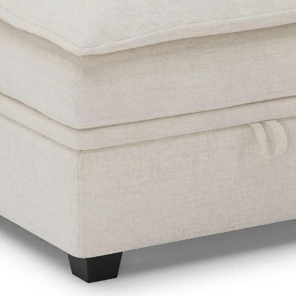 HomeRoots 30" Green and Black Chenille Storage Ottoman - Chic, Multi-Functional Piece with Hidden Storage Solutions 714365