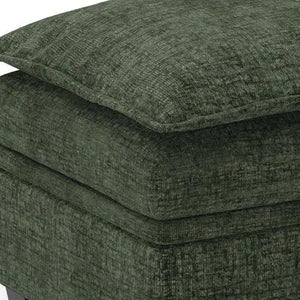 HomeRoots 30" Stylish Light Gray and Black Chenille Storage Ottoman – Versatile Seating, Footrest & Hidden Storage 714366