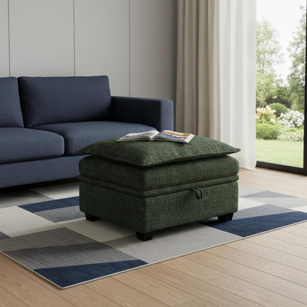 HomeRoots 46" Modern Loveseat with Hidden Storage - Stylish, Versatile Accent for Living Rooms and Small Spaces Chenille Beige 714368