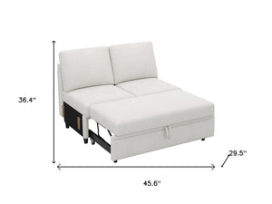 HomeRoots 46" Modern Loveseat with Hidden Storage - Stylish, Versatile Accent for Living Rooms and Small Spaces Chenille Light Gray 714369