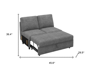 HomeRoots 46" Modern Loveseat with Hidden Storage - Stylish, Versatile Accent for Living Rooms and Small Spaces Chenille Dark Gray 714370
